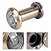 Privacy Cover, 200 Degree Wide View Door Viewer for Wooden Doors, Security Doors, Fire Doors, 5 Minute Tool Installation for Home Security (Bronze)