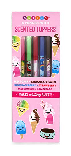 Scented Pencil Toppers with Sweet Scoop Ice Cream Pencils (5 Pack)