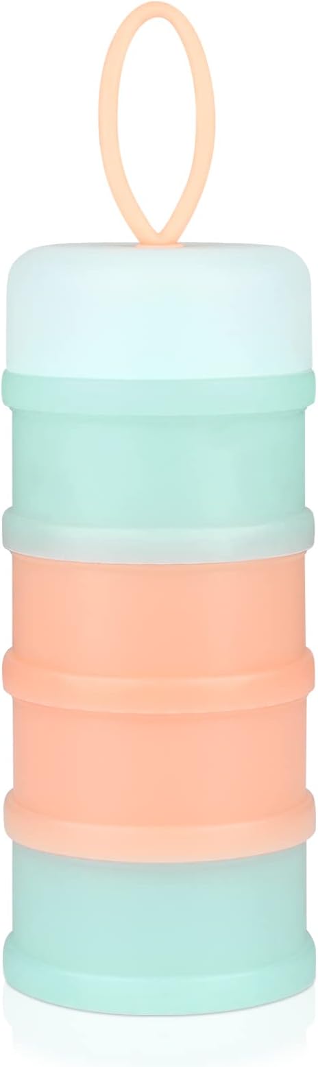 Baby Formula Dispenser On The Go, Stackable Formula Dispenser for Travel Formula Container to Go, Non-Spill Milk Powder Baby Kids Snack Storage Container, BPA Free