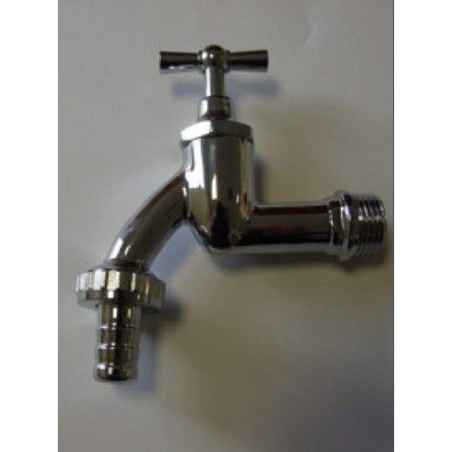 Image of Technik Chrome Tap 3/4 Inch Port for Water Butt Tanks - Outdoor Garden Irrigation - Rainwater Harvesting