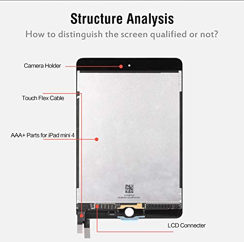 Amazon.co.jp: SRJTEK For ipad mini 4 A1538 A1550 画面交换修理用