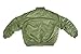 Army Universe Sage Green MA-1 Military Flight Jacket, Reversible Air Force Bomber Pilot Jacket + Red Streamer [Chest Size 45