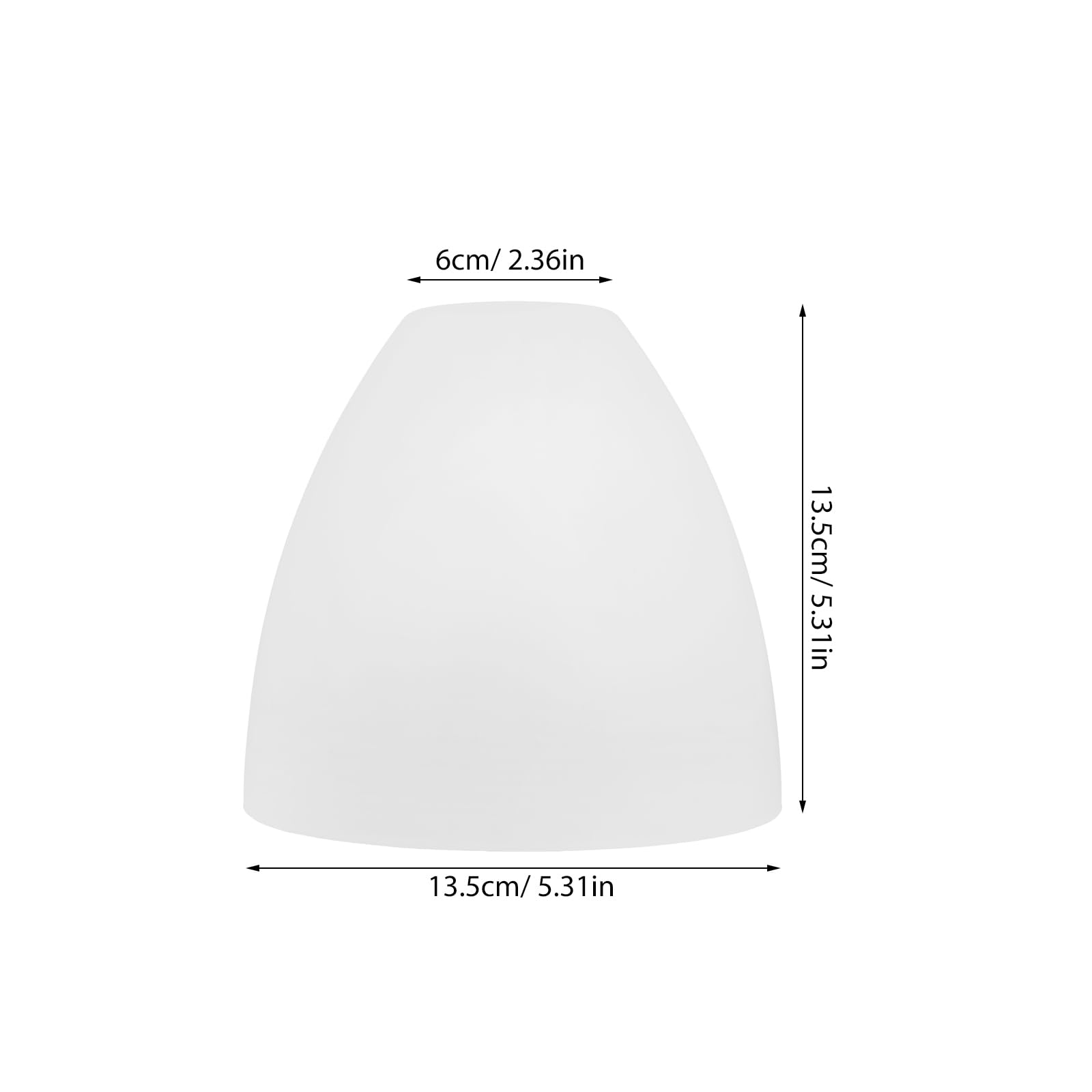 Uonlytech Glass Lampshade E27 Bell Shaped Light Shade Replacement for Pendant Ceiling Lamp Table Lamp Indoor Lighting 5.7 Inch Diameter - Image 3
