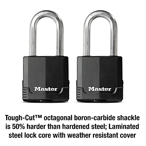 Master Lock M515XTLHCCSEN M515Xtlh Magnum Heavy Duty Padlock With Key, 2 Pack Keyed-Alike thumb #2