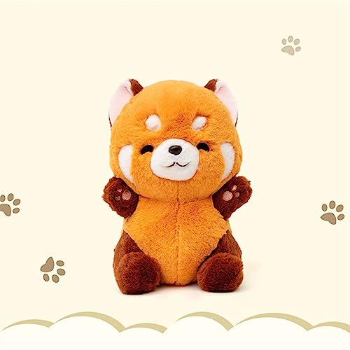レッサーパンダ ぬいぐるみ アライグマ 動物縫い包み かわいい 笑? 眠り枕 添い寝枕 玩具 おもちゃ だきまくら 人形 癒される 柔らかい サプライズ 安眠 お誕生日プレゼント 子供 女の子 男の子 25-50cm