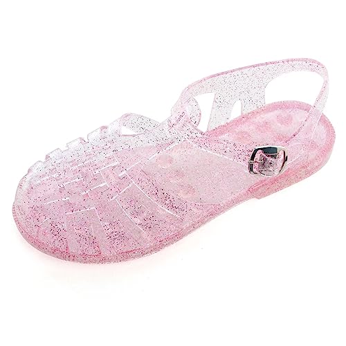 Image of Hee grand Crystal Jelly Heel Sandals for Women Summer Beach Jelly Shoes