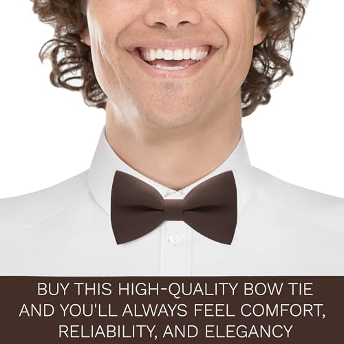 Image of Bow Tie House Mens Bowties Pre-tied Shape Clip on Bowtie Solid Men Formal Wear for kids, baby boys, toddler any age bow ties