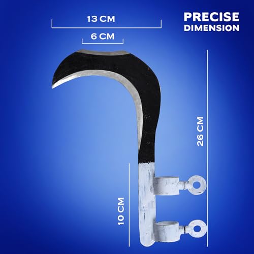 Image of QATHAAL Handmade High Tempered Agricultural Hand Tool with Dual-Side Sharp Cutting Edge | Coconut Plucker | Tree Branch Cutting, Crop Harvesting & Farming Tool & Garden Maintenance