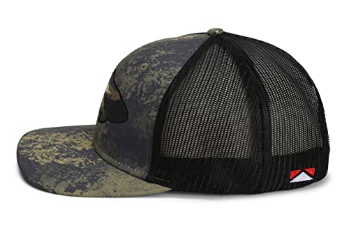 Image of Paramount Outdoors Sunset Trout Fishing Hat Mountain Fish Silhouette Performance Outdoor Hat with Comfort Snapback