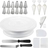 69 Pcs Cake Decorating Set Cake Turntable 12 Icing Piping Tips Set