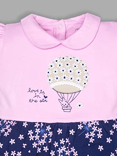 Image of Baby GO Cotton Baby Girls Frock Dress with Bow | Full Sleeve Casual Dress | Checked Winter Wear Princess Skirt Outfit for New Born Baby Girls