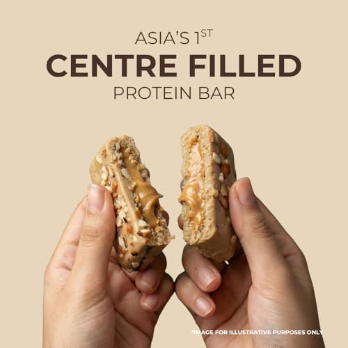 Image of STROOM Centre Filled Protein Bar Cookie Crunch & Choco Almond Combo | 2 box Cookie Curnch + 1 box Choco Almond | Source of Iron & Calcium, Natural Antioxidants, 5 Bars per pack, 63g Each Bar