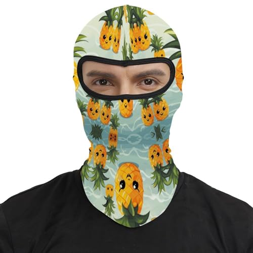 Ski Mask for Men Women Cute Pineapple Printed Balaclava Face Mask Thermal Face Mask Cold Weather Motorcycle Gear Ski Mask Winter Face Mask for Women Men miniatura 2