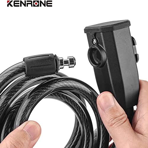 Kenrone Bike Lock Cable,Fingerprint Bicycle Lock,47.2 Inch Waterproof Heavy Duty Anti-Theft Bike Cable Lock For Bicycle, Motorbike, Scooter,Outdoor Equipment #TOP5