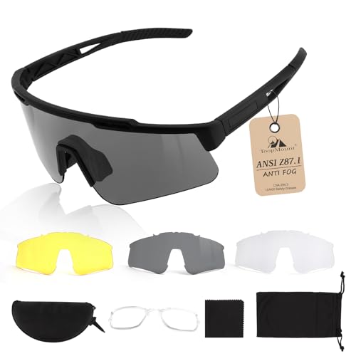 ToopMount Tactical Eyewear Anti Fog, ANSI Z...