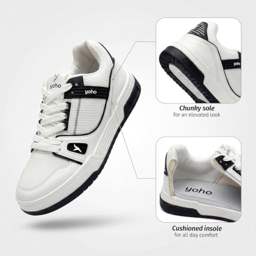 Image of YOHO Men's Sneakers Flo | Stylish & Comfortable | Low Top, Lace Up Casual Shoes for Man /Gents