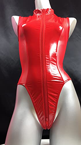 [komanakomi] SM コスプレ レオタード ハイレグ エナメル フェイクレザー - 画像3