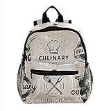 Muster: eine Haupttasche, eine Fronttasche, ein verdecktes Reißverschlussfach, zwei Trinkflaschentaschen