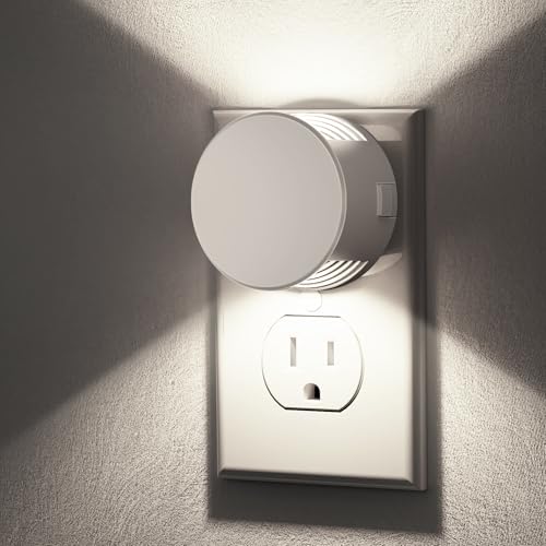 Image of Briignite Night Light[2 Pack], Night Lights Plug into Wall, 3 Level Brightness Adjustable Plug in Night Light, Dusk to Dawn Sensor, Nightlights for Adults, Bedroom, Bathroom, Hallway, 5000K