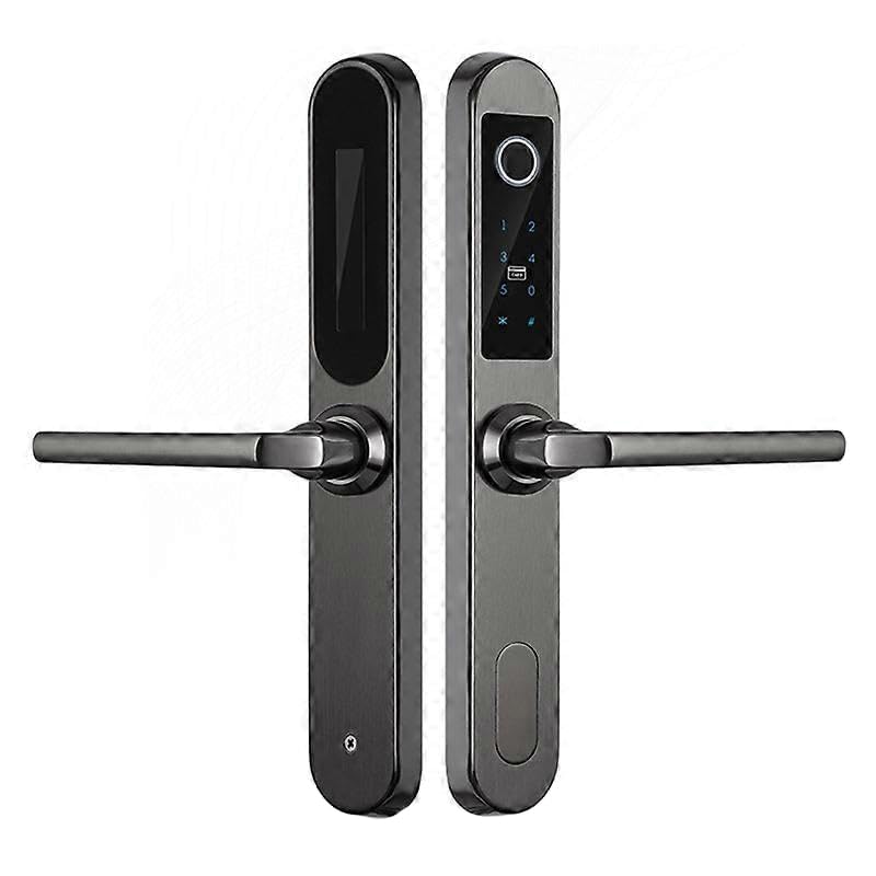 Serrure de porte coulissante électronique en acier avec empreinte