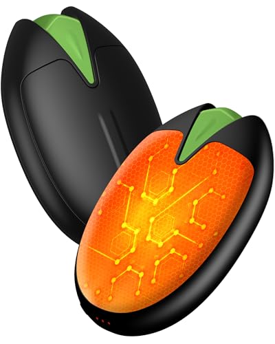 Hand Warmers Rechargeable 6000mAh Magnetic Electric Handwarmers 20Hrs Long Heating USB Pocket Hand Warmers Gifts for Women Men Fishing Golf Hunting Camping (2 Pack Black)
