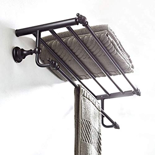 Toallero doble negro retro de latón para solucionar la falta de espacio en baño y cocina 7