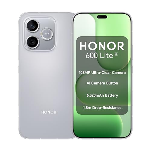 Honor 600 Lite 5G Dual Sim Smartphone 8GB RAM 256GB Samtgrau
