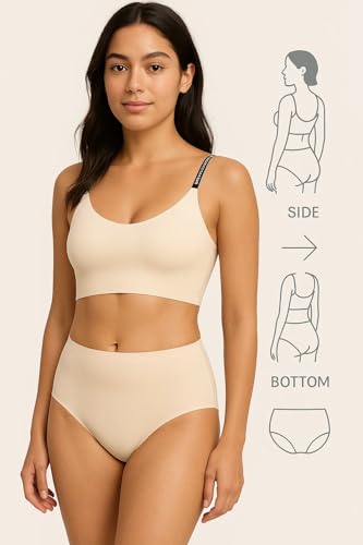 Image of ELEG & STILANCE Women Printed Bralette Bra Panty Set | Soft Stretch Wirefree Lingerie Combo | Adjustable Straps Everyday Comfort Innerwear