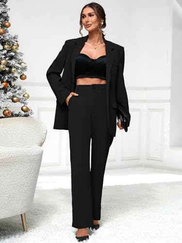 Image of KOTTY Women's Solid Relaxed Fit Full Sleeve Co-ord Blazer and Trouser Set.