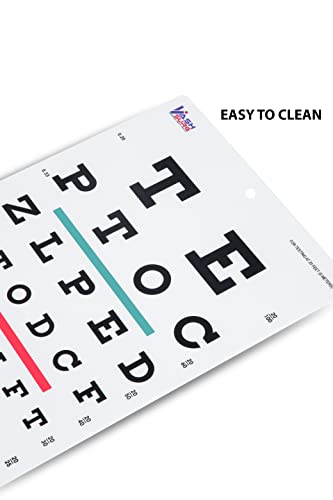 Image of Snellen Chart with Red Green Lines 20 Ft