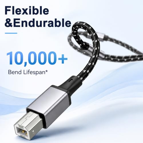 Image of Verilux 3 in 1 Printer Cable USB C USB A and 8 Pin to USB B Cord