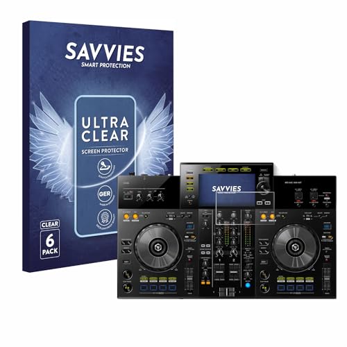 savvies Screen Protector compatible with Pioneer XDJ -RR Protection Film Clear 6-Pack