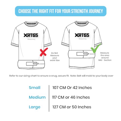 Image of XRT65 Power Weight Lifting Lever Belt - 10cm, Adjustable Aluminum Alloy Lever Gym Belt for Powerlifting, Deadlifts, Squats, Core Support, For Men & Women (Large- 127 * 10 CM), Train Hard, Keep Going
