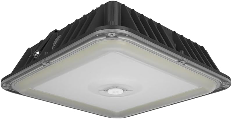 RAB Lighting VAN17 LED Canopy Light - Adjustable Wattage & CCT - Photocell On/Off - Wide Beam, Low Glare - IP65 Rated for Outdoor - Sensor Compatible - 100,000-Hour Lifespan (VAN17-60)