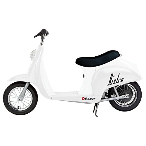 Razor Pocket Mod Miniature Euro 24V Electric Kids Ride On Retro Scooter, Speeds up to 15 MPH with 10 Mile Range, Ages 13 and Up, White Razor Pocket Mod Miniature Euro 24V Electric Kids Ride On Retro Scooter, Speeds up to 15 MPH with 10 Mile Range, Ages 13 and Up, White