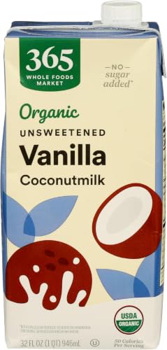 Image of 365 by Whole Foods Market, Organic Coconut Milk, Vanilla Unsweetened, 32 Fl Oz (Pack of 6)