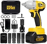 Chave De Impacto Furadeira Parafusadeira A Bateria 21v 4ah Brushless Com Mandril 13mm 1/2 Pol Tb-21ik The Black Tools