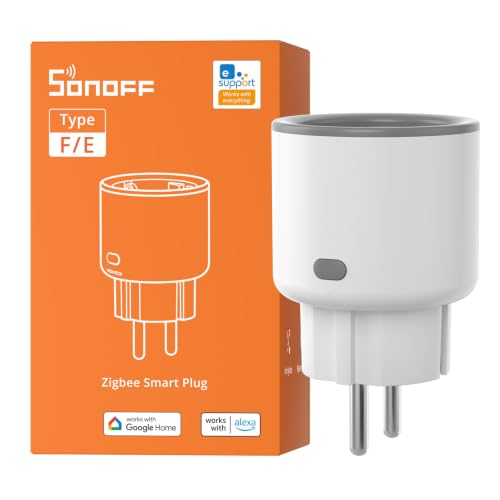 SONOFF S60ZBTPF Presa Intelligente Zigbee - Controllo Remoto, Monitoraggio Energetico, Timer, Protezione Sovraccarico, Ripetitore, eWeLink Compatibile