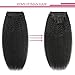 Clip in Hair Extensions Real Human Hair 20 Inch 8Pcs 120g Kinky Straight Clip Ins Full Head Brazilian Remy Hair Extensions for Women Natural Black Double Weft Clip In