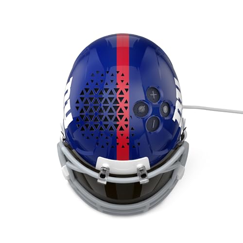 Image of NFL Echo Dot Bundle: Includes Echo Dot | Deep Sea Blue and Limited-Edition NFL Helmet Stand | New York Giants