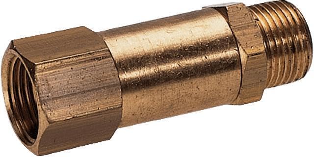 Válvula antirretorno RVM-G3/4I-G3/4A-MS-FKM en forma de paso de latón con rosca interior / exterior G