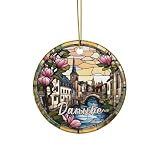 Danube River Ornament, River Trip Cruise Ornament, Keepsake Heirloom Christmas Tree Decoration and Souvenir