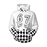 Diputer Kids 67 Hoodies Funny 6 7 Meme Novelty Six Seven Graphic Pullover Hooded Sweatshirts 20 Large Black