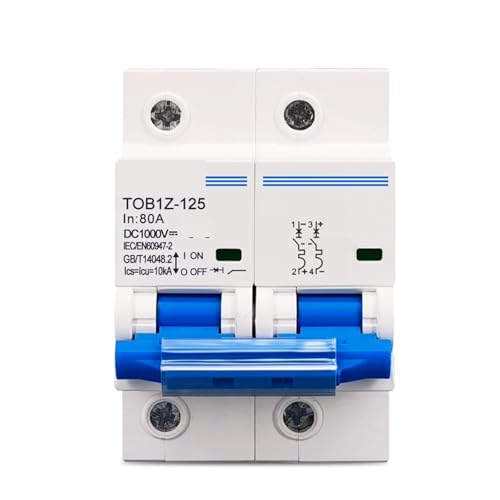 Disjoncteur 1000V CC MCB robuste avec courbe PV pour déconnexion haute tension