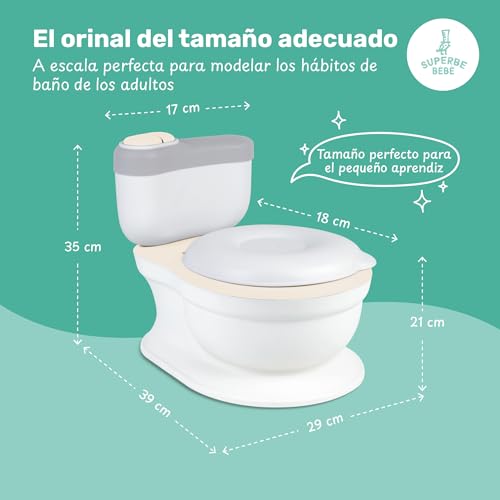 Bacio para Bebé – Bacios Infantis com Som para Aprender a Ir ao Banheiro – Sanita para Bebés e Crianças – Antiderrapante com Som de Descarga e Música – Com Recipiente Removível – Adaptador de Sanita