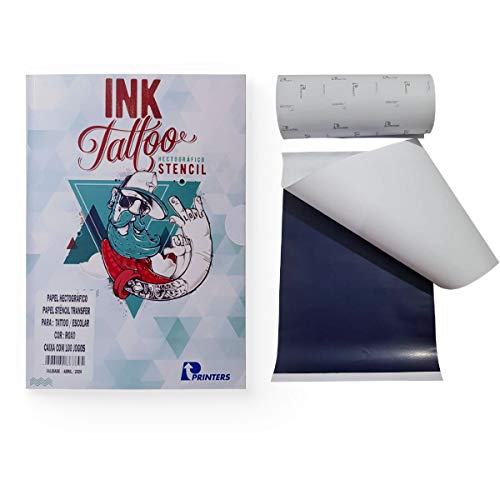 Papel Hectografico Estêncil Para Tatuagem Roxo Caixa com 100 Printers1431 Multicor