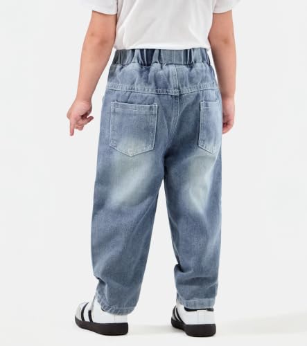 Volunboy Jeans Baggy pour Garçon, Pantalon Cargo en Denim Enfant 2-8 Ans – vue 2
