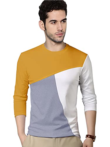 Image of EYEBOGLER Mens Regular Fit Round Neck Full Sleeve Printed Tshirt