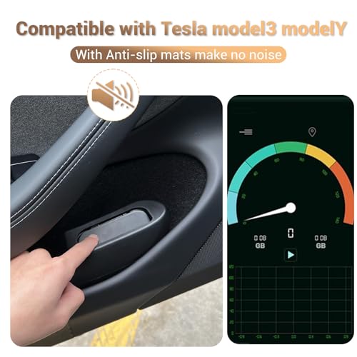 Image of YEE PIN Compatible with Tesla Model Y Trash Can for Tesla Model Y (2024-2020), Car Door Tesla Model 3 Trash Can for Tesla Model 3 (2023-2017), Left Door Tesla Trash Model Y Accessories