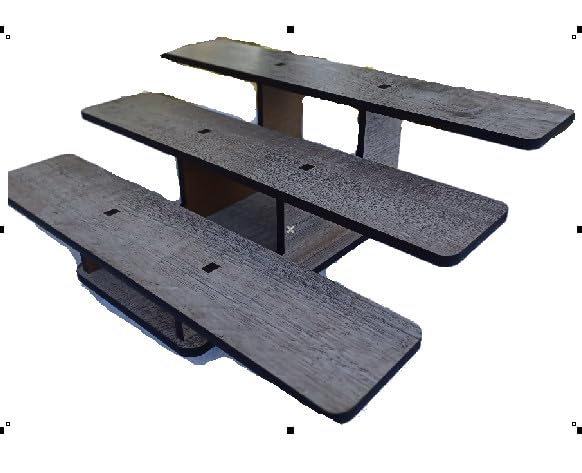 Présentoir en Bois 3 Niveaux pour buffet de cuisine et apéritif